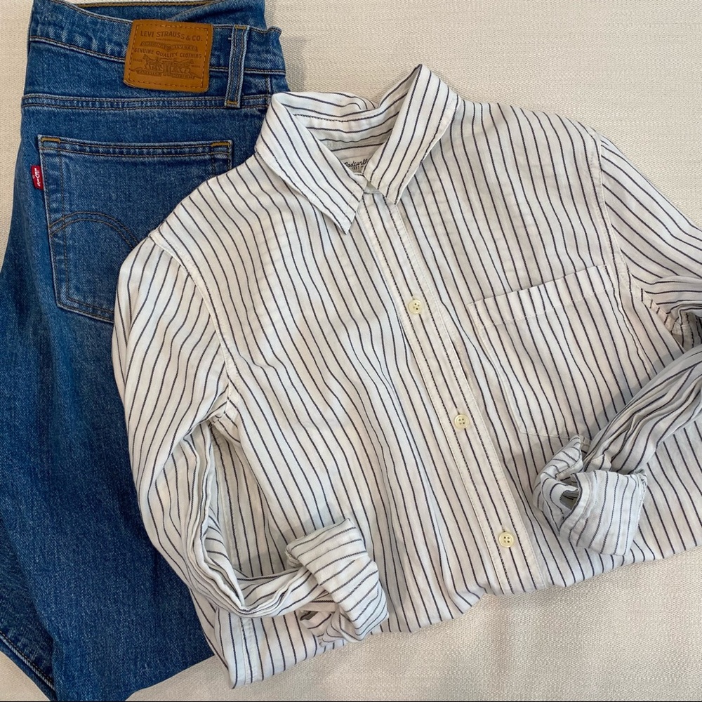 Madewell Ex-boyfriend shirt Napa stripe